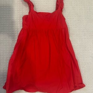 Red mini dress